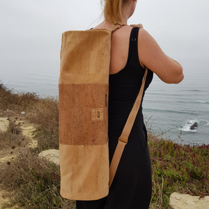 Cork Yoga Mat Bag, yoga, Cork fabric, Handmade in Portugal, Sustainable fabrics