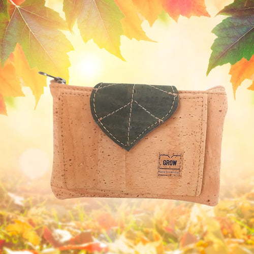 Cork Leaf Wallet, New Collection -  Vegan Leather, Vegan wallet, Eco and Sustainable Product, Vegan Leather,
