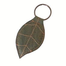 Leaf Cork key chains, New Collection, Vegan cork key fob, Handmade Keychains, Gift Accessories,  Simple Keychain, Rustic, Eco gift