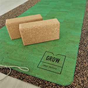 Yoga Mat made of waterproof cork + latex