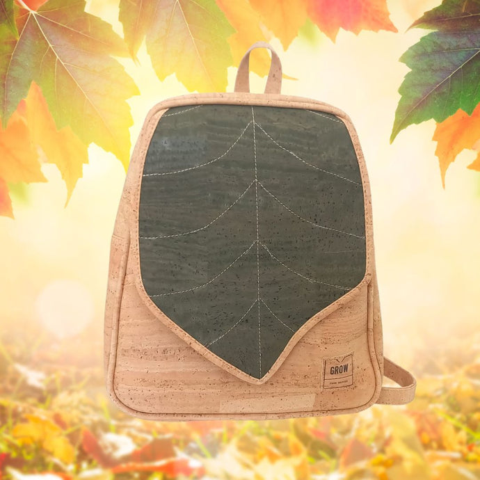 Leaf Cork Backpack, New Collection - Vegan Leather, FREE SHIPPING, Cork Bag, School Backpack ,Handmade, Eco-Friendly,